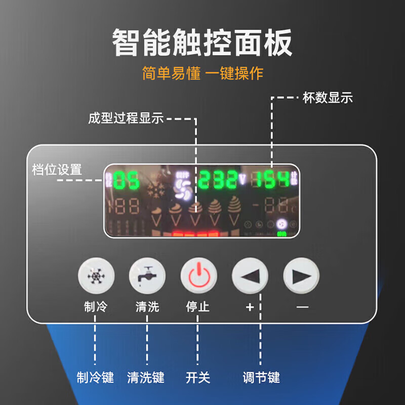 麥大廚豪華款單頭臺式冰淇淋機2.0KW 